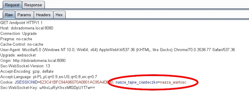 Ciasteczko w żądaniu